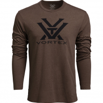 Vortex LS T-Shirt: Brown Heather Core Logo