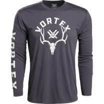 Vortex Men's LS T-Shirt: Charcoal Antler Envy