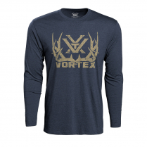 Vortex Men's LS T-Shirt: Navy Full-Tine