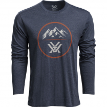 Vortex LS T-Shirt: Navy Heather Three Peaks