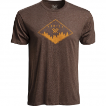 Vortex T-Shirt: Brown Heather Diamond Crest