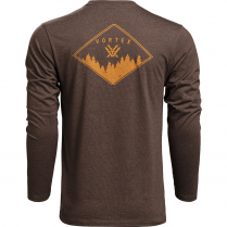 Vortex LS T-Shirt: Brown Heather Diamond Crest