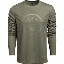 Vortex LS Performance Grid T-Shirt: Deep Lichen 3 Peaks