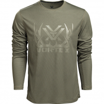 Vortex LS Performance Grid T-Shirt: Deep Lichen Full Tine