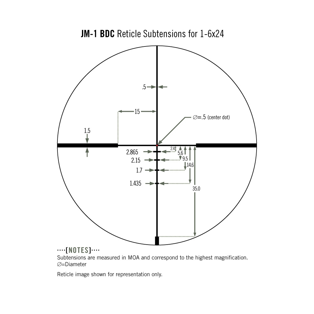 Vortex Razor Gen II HD-E 1-6x24 Riflescope JM-1 BDC