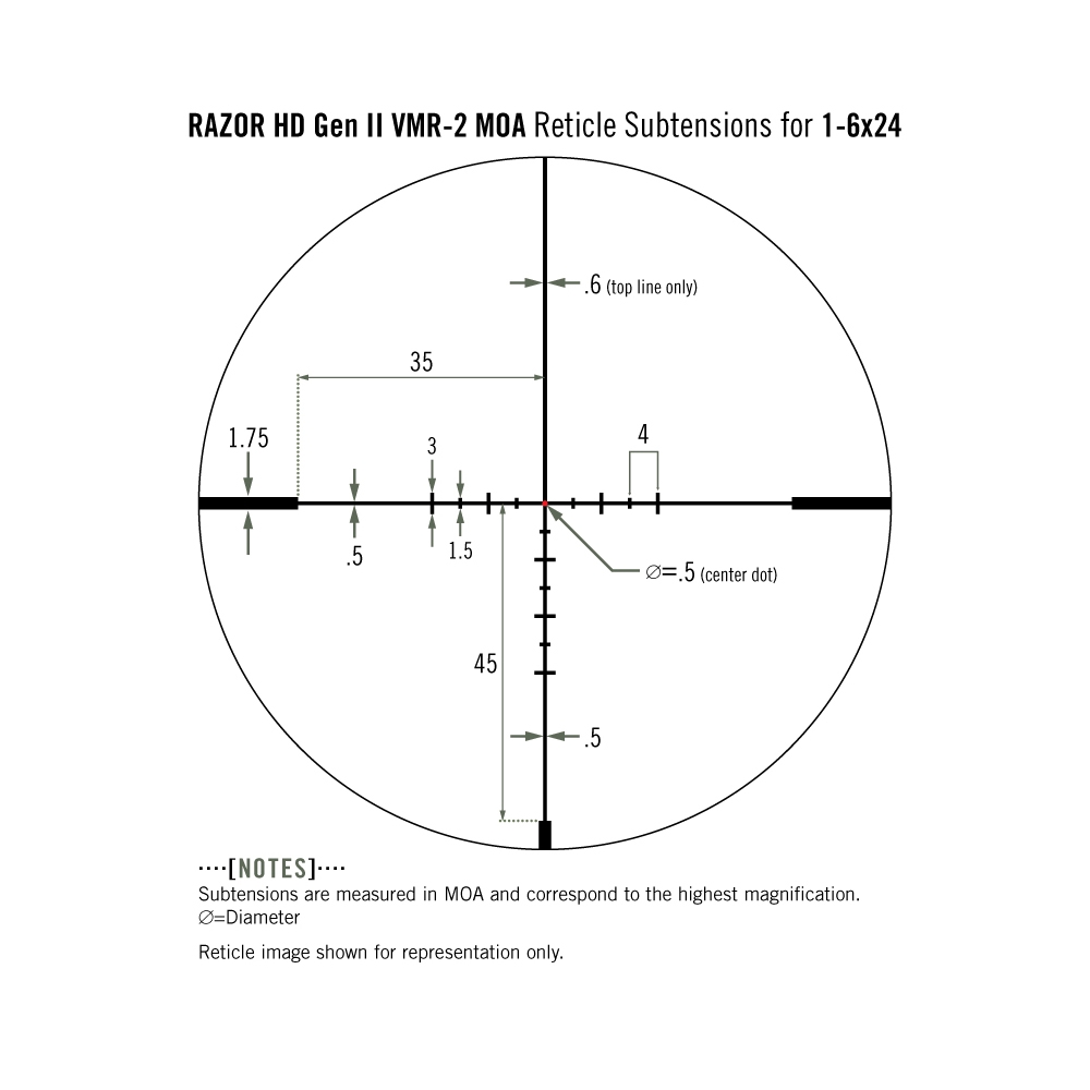 Vortex Razor Gen II HD-E 1-6x24 Riflescope VMR-2 MOA