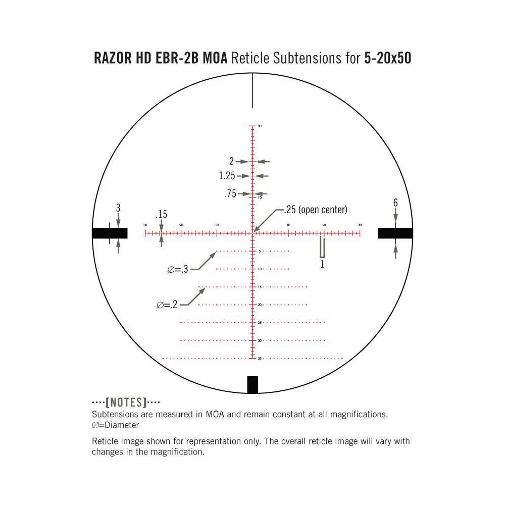 Vortex Razor HD 5-20x50 FFP EBR-2B (25 MOA Turrets)