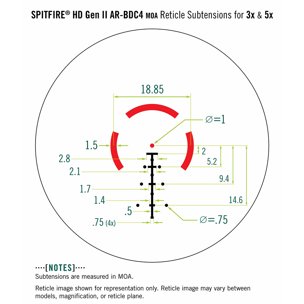Lunette à prisme Spitfire HD Gen II 3x AR-BDC4 MOA