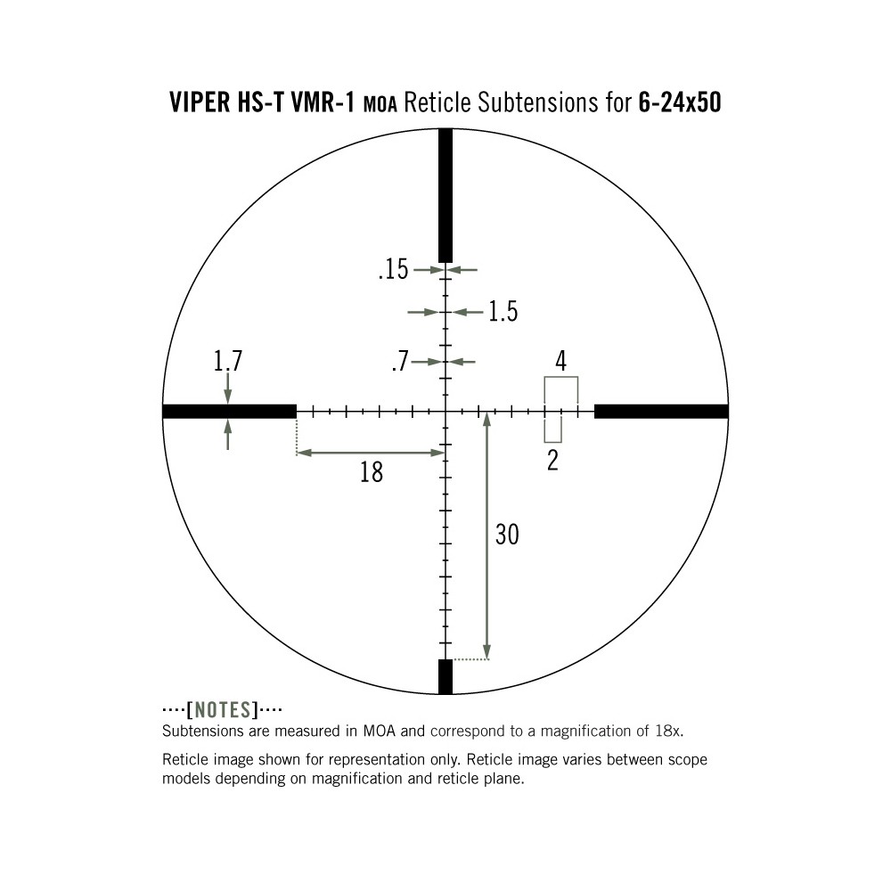 Lunette de tir Viper HS-T 6-25x50 SPF avec réticule VMR-1 MOA de Vortex