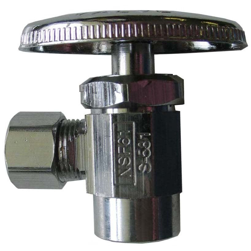1/2" SWT x 3/8" OD Angle Stop Valve Standard American Plumbing Products Online