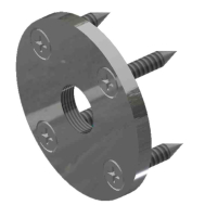 Dampener Mount Plate w. Scrws-Zinc (PD)