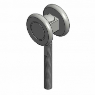 Two Wheel Trolley, 1/2 Pend. (200 lb cap.)-Zinc