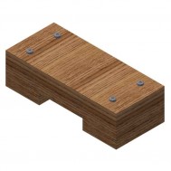 #405 Chain Guide Support Block, Wood