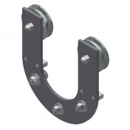 "U" Style Flat Track Hanger for 1/4" to 1-1/4" Thick Door
