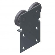 Flat Plate Roller Bearing Hanger (150 lb cap)-Zinc (4B)