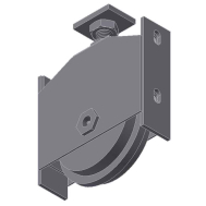 9" Bottom Roller, Male Flange