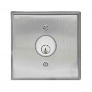 Momentary Keyswitch w/ 4-1/2 Square Face Plate (No Cylinder)