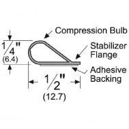 Adhesive Backed Silicon Seal-Blk Silicone