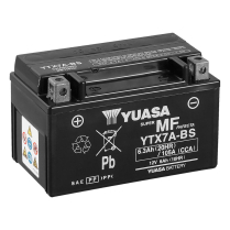 YTX7A-BS   Motorsports Battery AGM 12V 6Ah 105CCA (Acid Bottle Supplied)