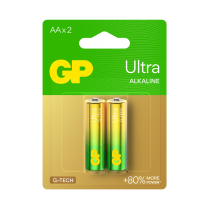 GP15AUETA21-2GSBC2   AA Alkaline Battery GP Ultra (Pkg of 2)