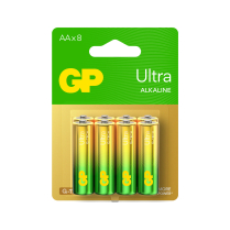 GP15AUETA21-2GSBC8   AA Alkaline Battery GP Ultra (Pkg of 8)