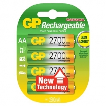 GP270AAHC4   RECH BATT NI-MH AA 2600MAH GP PK/4