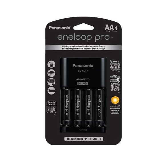 Panasonic BK-3MCCA8BA eneloop AA 2100 Cycle Ni-MH Pre-Charged Rechargeable  Batteries, 8-Battery Pack