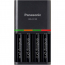 K-KJ55KHC4BA   Chargeur Panasonic avancé de 4 heures avec 4 piles rechargeables AA Eneloop Pro de grande capacité