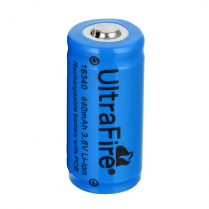 UF16340-880   Pile 16340 (CR123) Li-Ion 880mAh rechargeable pour lampe de poche UltraFire