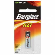 A27BPZ   Pile bouton A27 12V alcaline haut-voltage Energizer (Carte de 1)