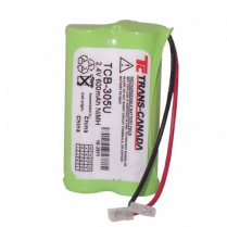 TCB-T305U   Pile de remplacement pour téléphone sans-fil Ni-MH 2.4V 2000mAh