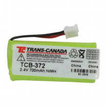 TCB-T372   Pile de remplacement pour téléphone sans-fil Ni-MH 2.4V 700mAh