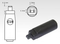 C19   Connecteur pour LBAC/LBDC 5.5 x 2.5 mm 2 Pins