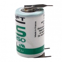 LS14250BA-3PF  Memory Backup Lithium Battery 1/2AA 3.6V 3-Pin Saft