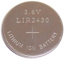 LIR2430   Li-Ion Button Cell 3.6V 55mAh