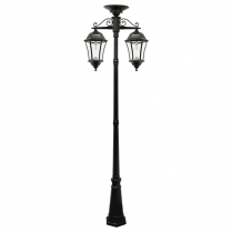 GS-94B-CD LAMPADAIRE SOLAIRE VITORIENNE  NOIR 2 TETES