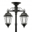 GS-94B-CD LAMPADAIRE SOLAIRE VITORIENNE  NOIR 2 TETES