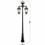 GS-94B-CD LAMPADAIRE SOLAIRE VITORIENNE  NOIR 2 TETES