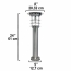 GS-214EZ Stainless Steel Bollard Solar Light w/EZ Anchor