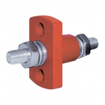BS2204   Terminal Feed Through Connector - 3/8"-16 Studs (Red)