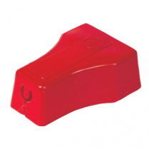 QC5702-005R   Snap Fit Straight Clamp Terminal Protector Red 1-2 AWG (Pack of 5)