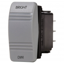 BS8216   Interrupteur de contrôle de gradateur - gris (ON)-OFF-(ON)