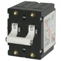 BS7240   A-Series Toggle Circuit Breaker - Double Pole 40A White