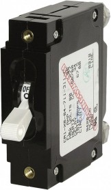 BS7244   C-Series Toggle Circuit Breaker - Single Pole 50A White