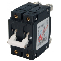 BS7251   C-Series Toggle Circuit Breaker - Double Pole 50A White