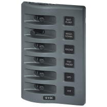 BS4307   WeatherDeck 12V DC Waterproof Switch Panel - 6 Position