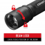 HP8R   Coast Slide Focus Beam LED Flashlight 1000 Lumens 4x AAA Rechargeable