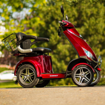 EWB-QUAD48V-RD-B   4 WHEEL SCOOTER RW-DRIVE 48V RED