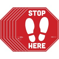 Decal- Stop Here 12x12 6/PK