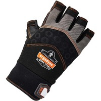 Gloves- 1/2 Finger Impt XXL Bk